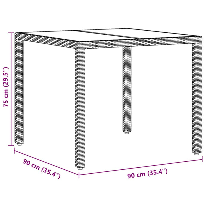 Have Spisebordssæt 5 pcs Brun polyrattan
