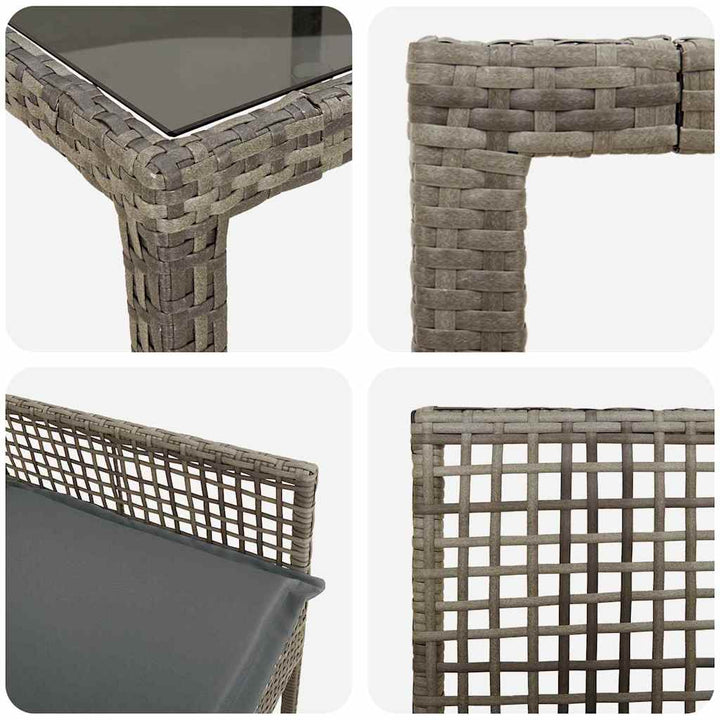 Have Spisebordssæt 11 pcs Grå polyrattan