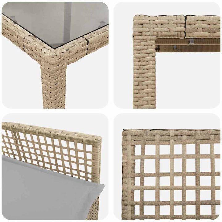Have Spisebordssæt 5 pcs Beige polyrattan