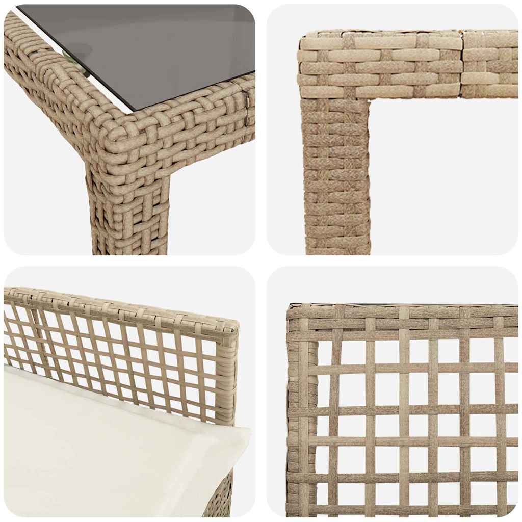 Have Spisebordssæt 11 pcs Beige polyrattan