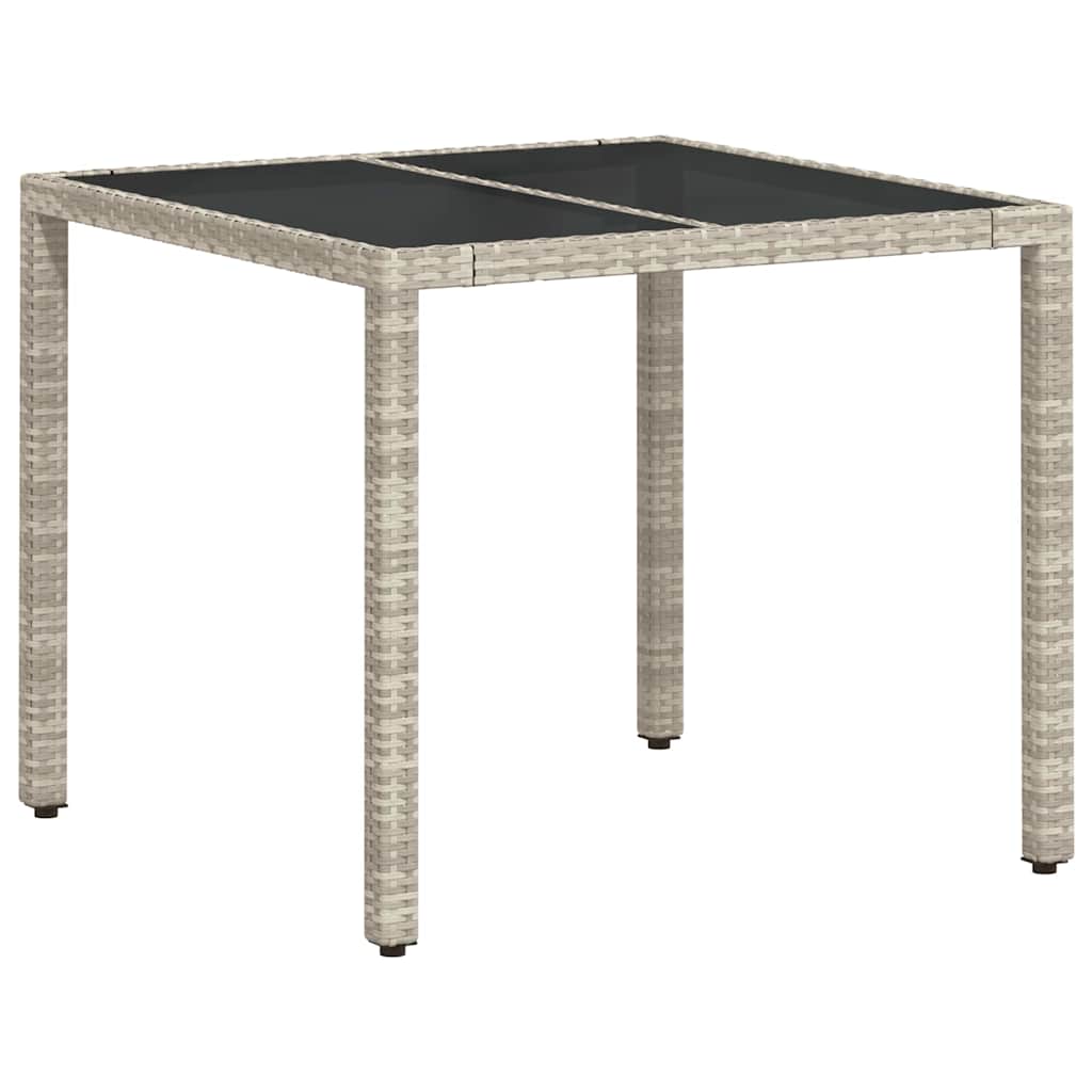 Have Spisebordssæt 5 pcs Lysegrå polyrattan
