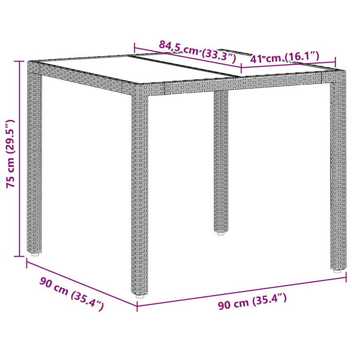 Have Spisebordssæt 5 pcs Lysegrå polyrattan