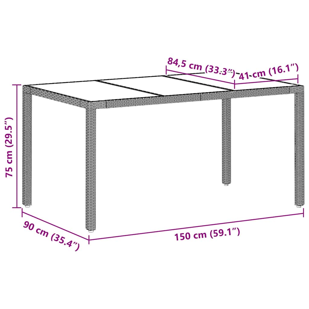 Have Spisebordssæt 5 pcs Lysegrå polyrattan