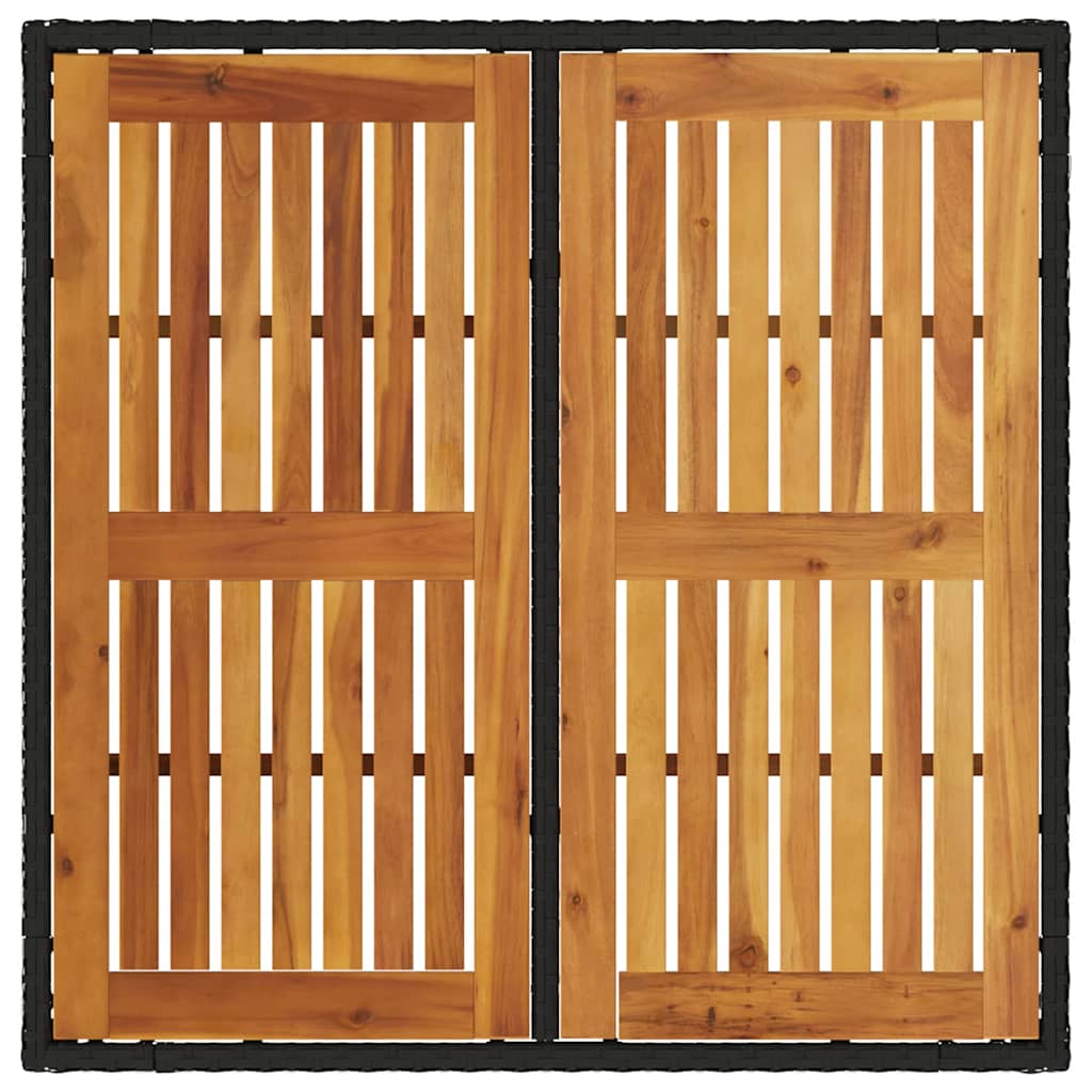 Have Spisebordssæt 5 stk. Sort polyrattan