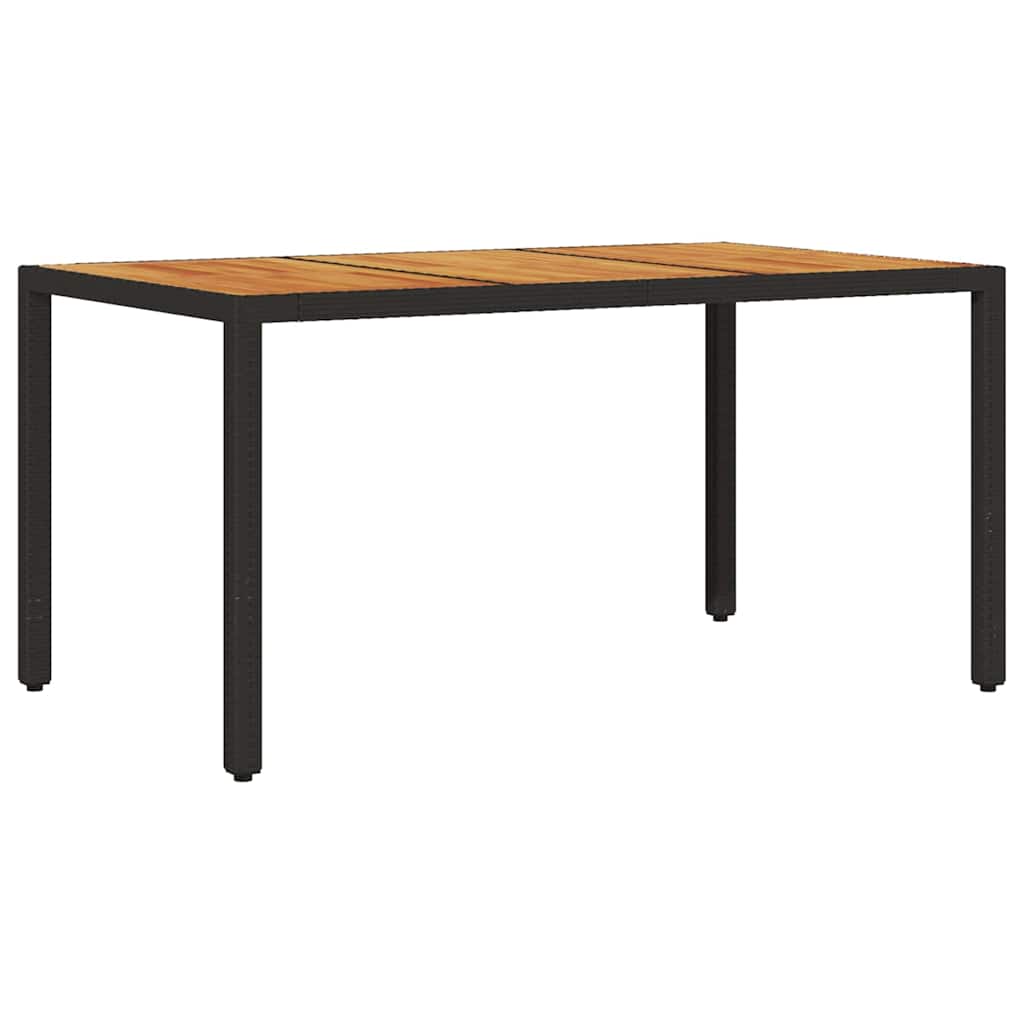 Have Spisebordssæt 5 pcs Sort polyrattan