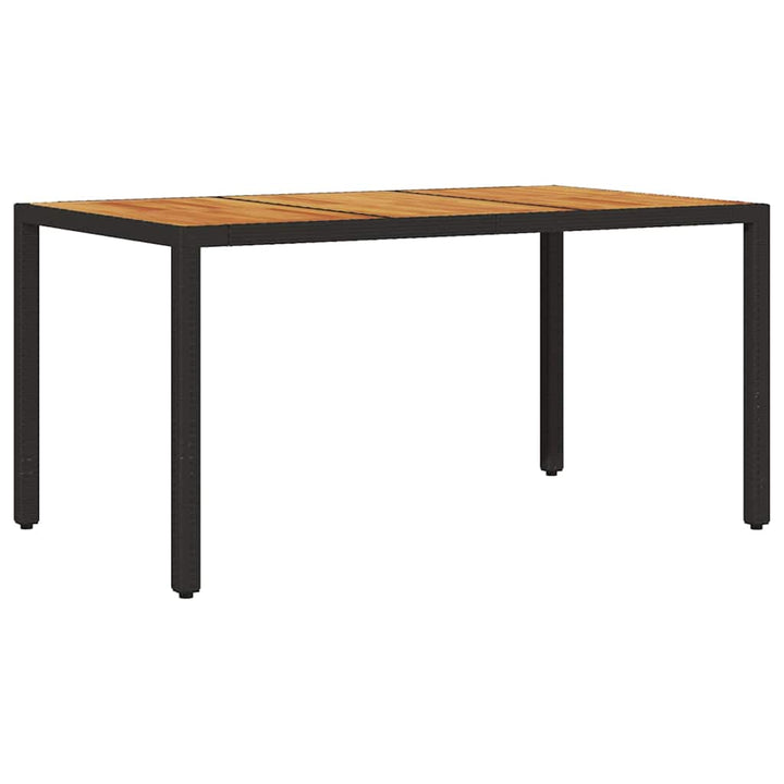 Have Spisebordssæt 5 pcs Sort polyrattan