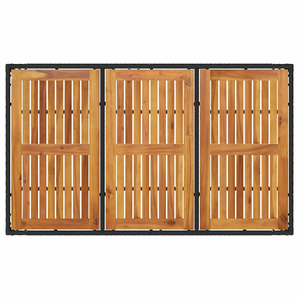 Have Spisebordssæt 5 pcs Sort polyrattan