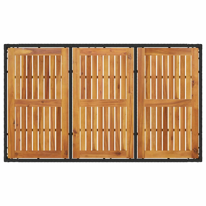 Have Spisebordssæt 5 pcs Sort polyrattan