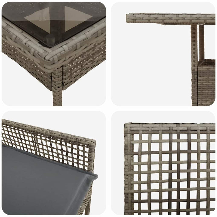 Have Spisebordssæt 5 pcs Grå polyrattan