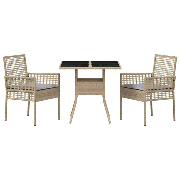 Have Spisebordssæt 3 stk. Beige polyrattan