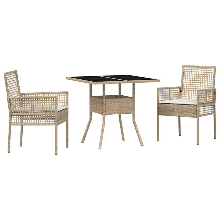 Have Spisebordssæt 3 stk. Beige polyrattan