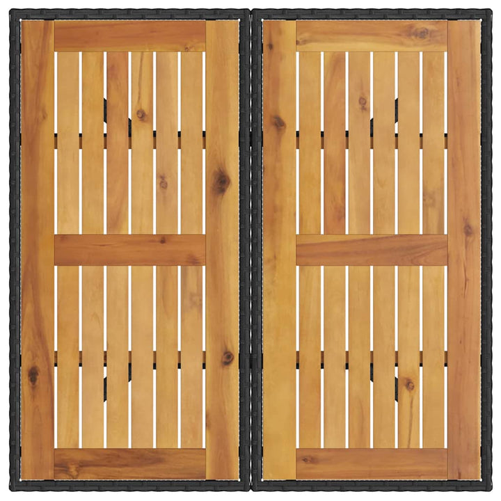 Have Spisebordssæt 5 pcs Sort polyrattan