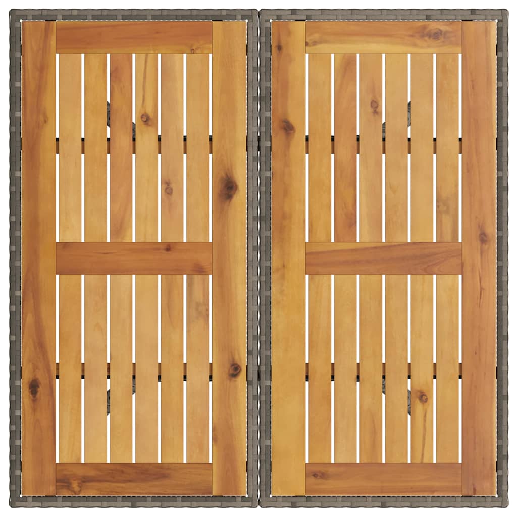 Have Spisebordssæt 5 pcs Grå polyrattan