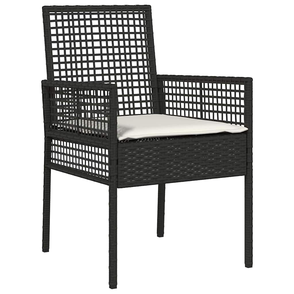 Have Spisebordssæt 3 pcs Sort polyrattan