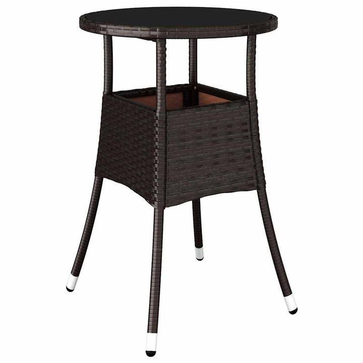 Have Spisebordssæt 3 pcs Brun polyrattan