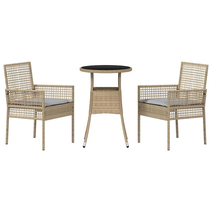 Have Spisebordssæt 3 pcs Beige polyrattan