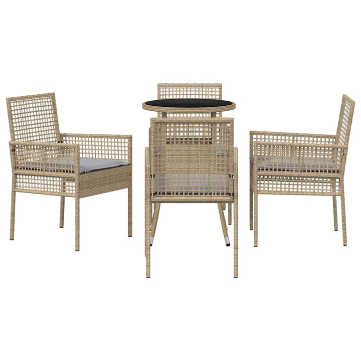 Have Spisebordssæt 5 pcs Beige polyrattan