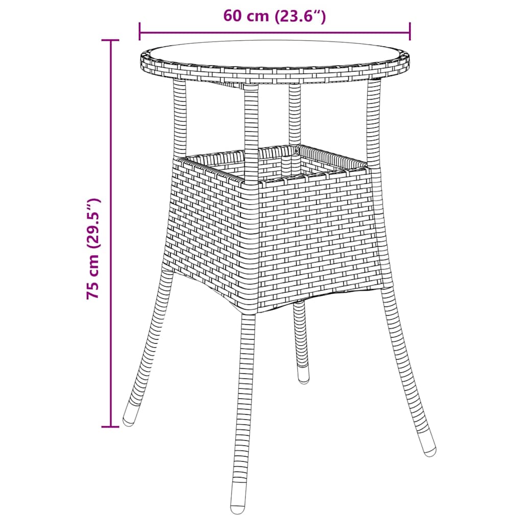 Have Spisebordssæt 5 pcs Beige polyrattan