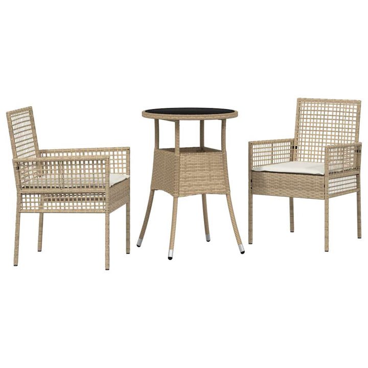 Have Spisebordssæt 3 pcs Beige polyrattan