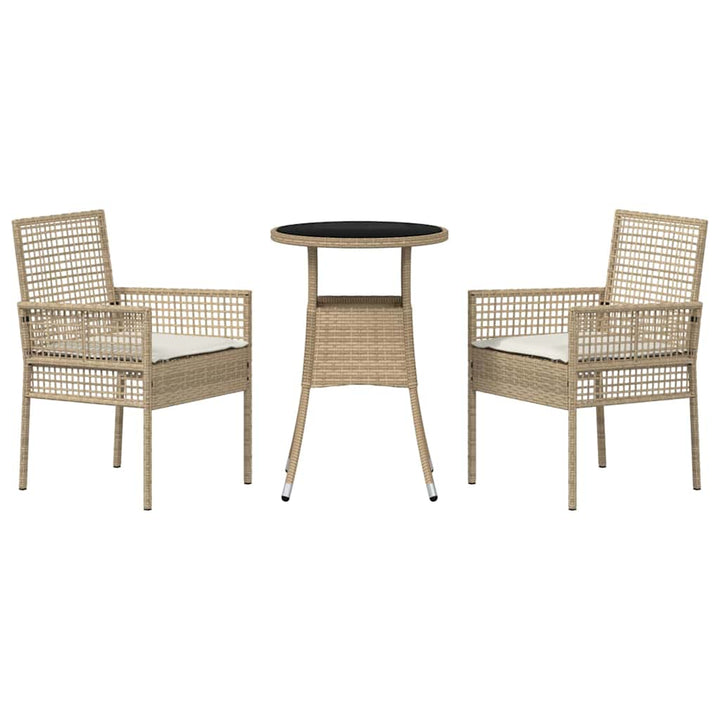 Have Spisebordssæt 3 pcs Beige polyrattan