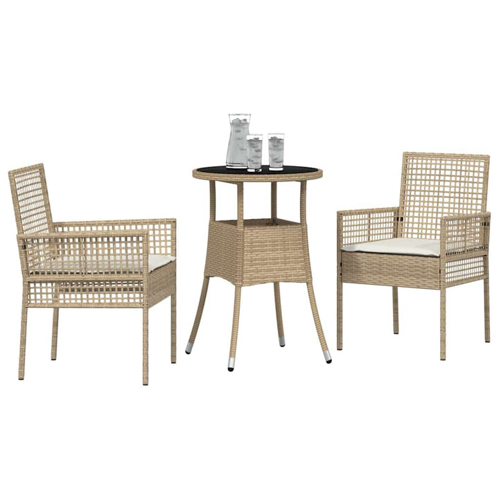 Have Spisebordssæt 3 pcs Beige polyrattan