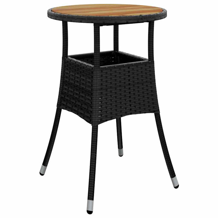 Have Spisebordssæt 3 pcs Sort polyrattan