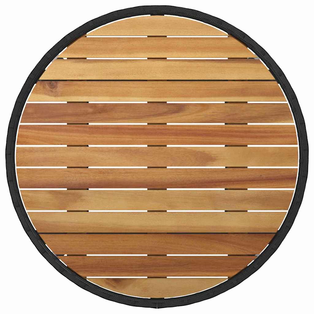 Have Spisebordssæt 3 pcs Sort polyrattan