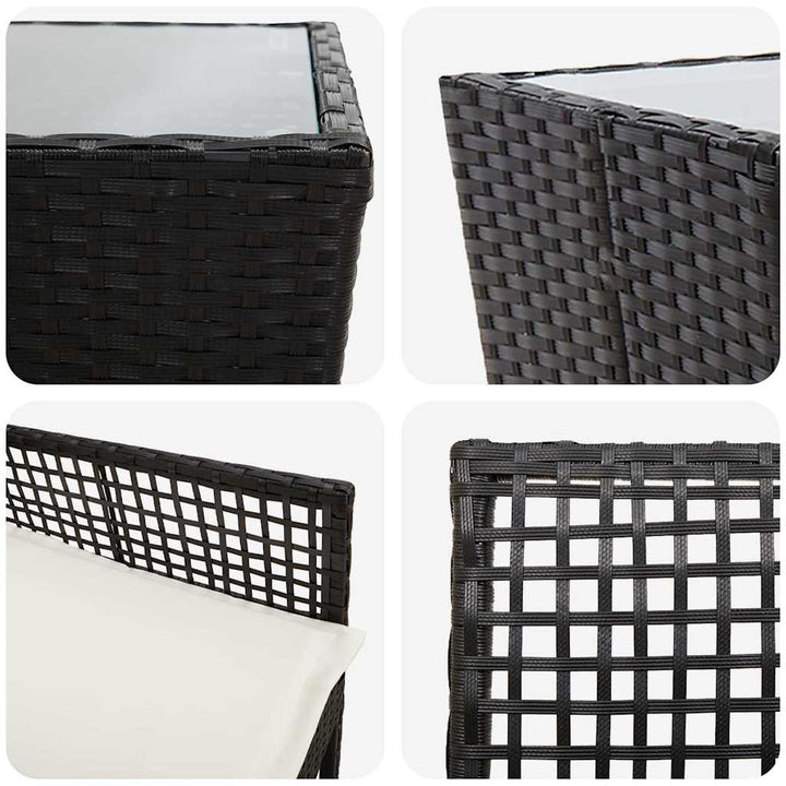 Have Bistro Sæt 3 stk. Sort polyrattan