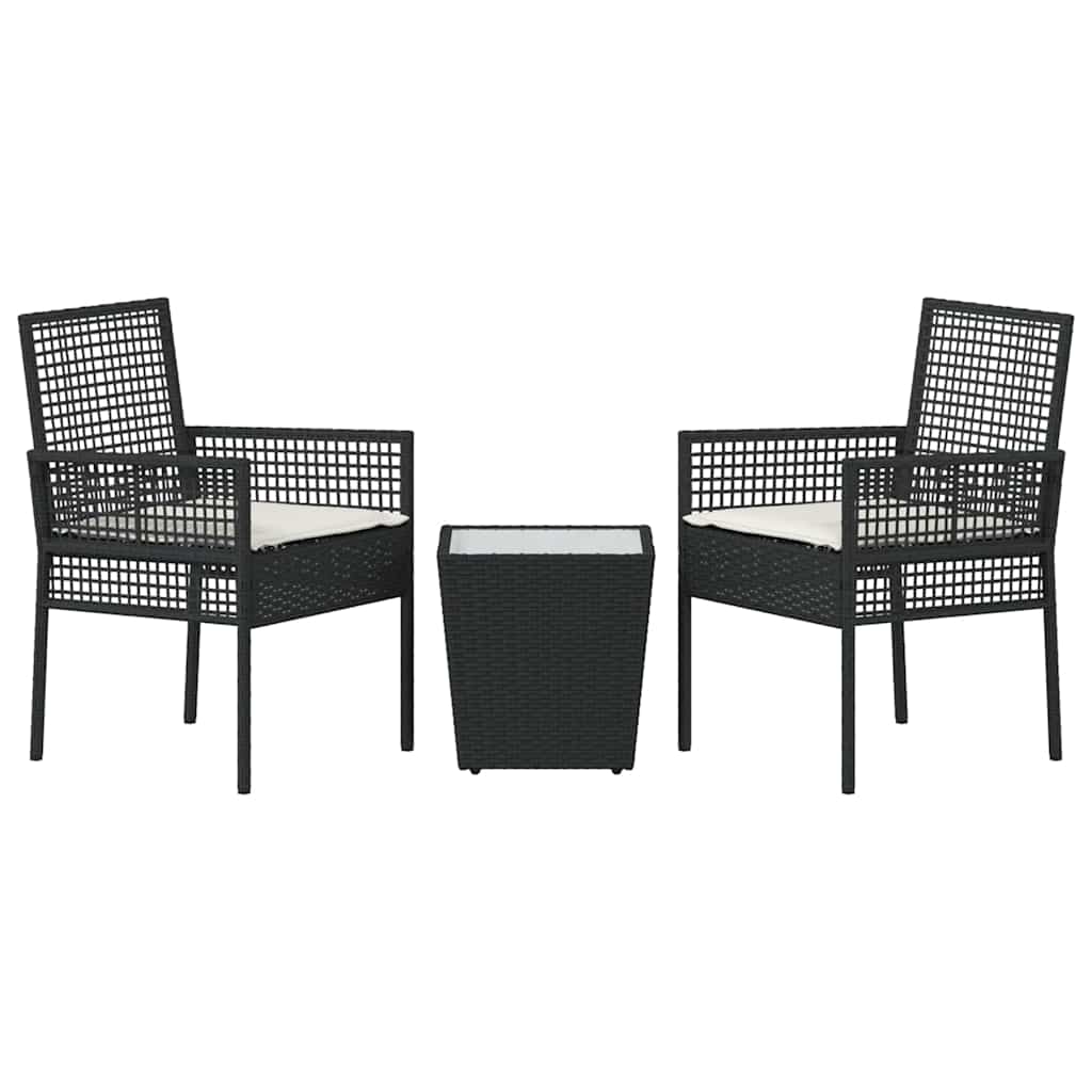 Have Bistro Sæt 3 stk. Sort polyrattan