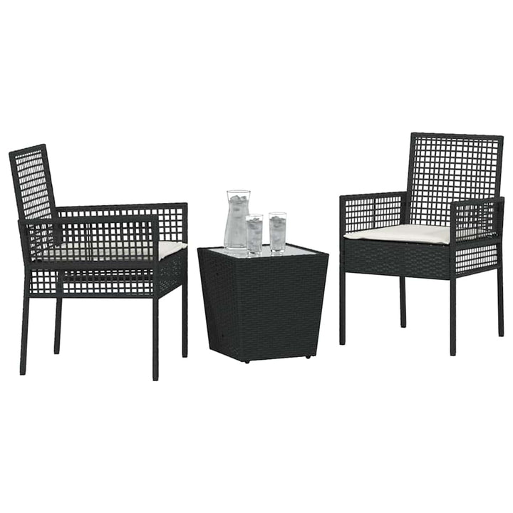 Have Bistro Sæt 3 stk. Sort polyrattan