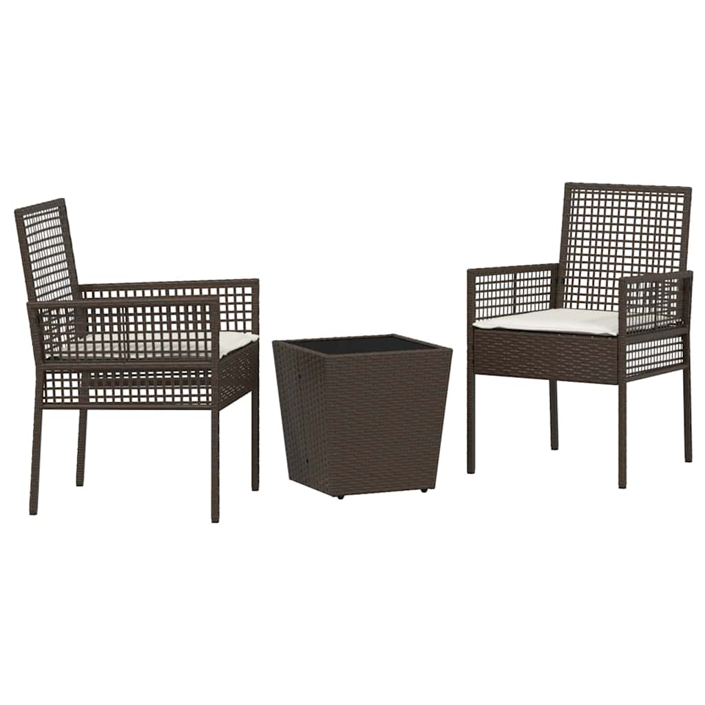 Have Bistro Sæt 3 pcs Brun polyrattan