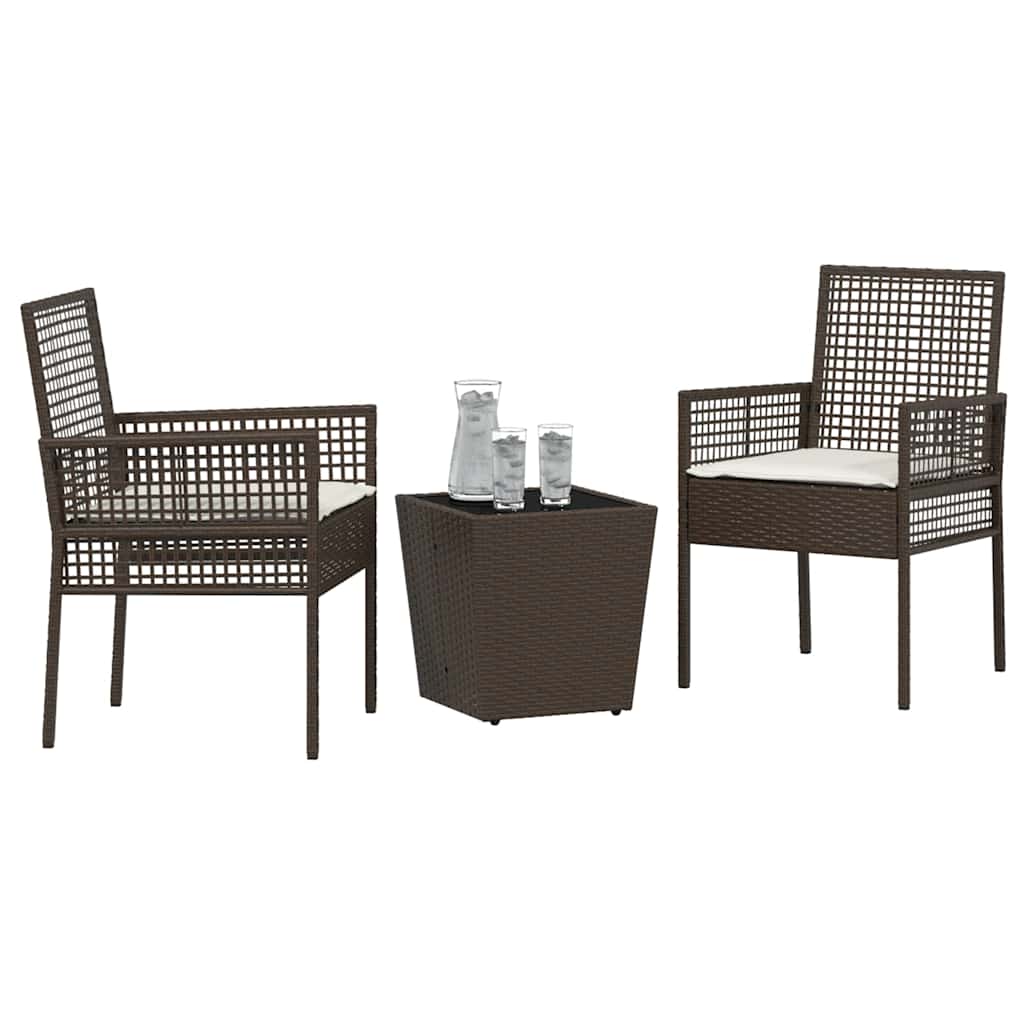 Have Bistro Sæt 3 pcs Brun polyrattan