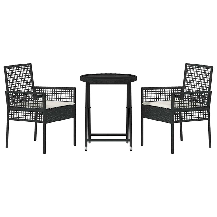 Have Bistro Sæt 3 pcs Sort polyrattan