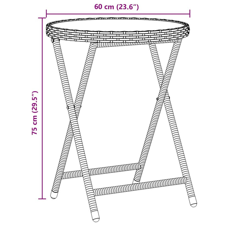 Have Bistro Sæt 3 pcs Brun polyrattan