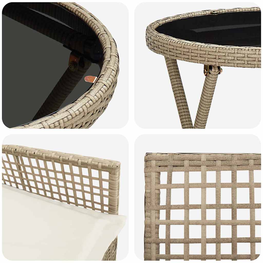 Have Bistro Sæt 3 pcs Beige polyrattan