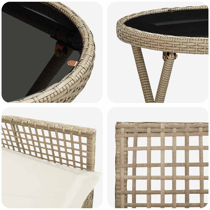 Have Bistro Sæt 3 pcs Beige polyrattan