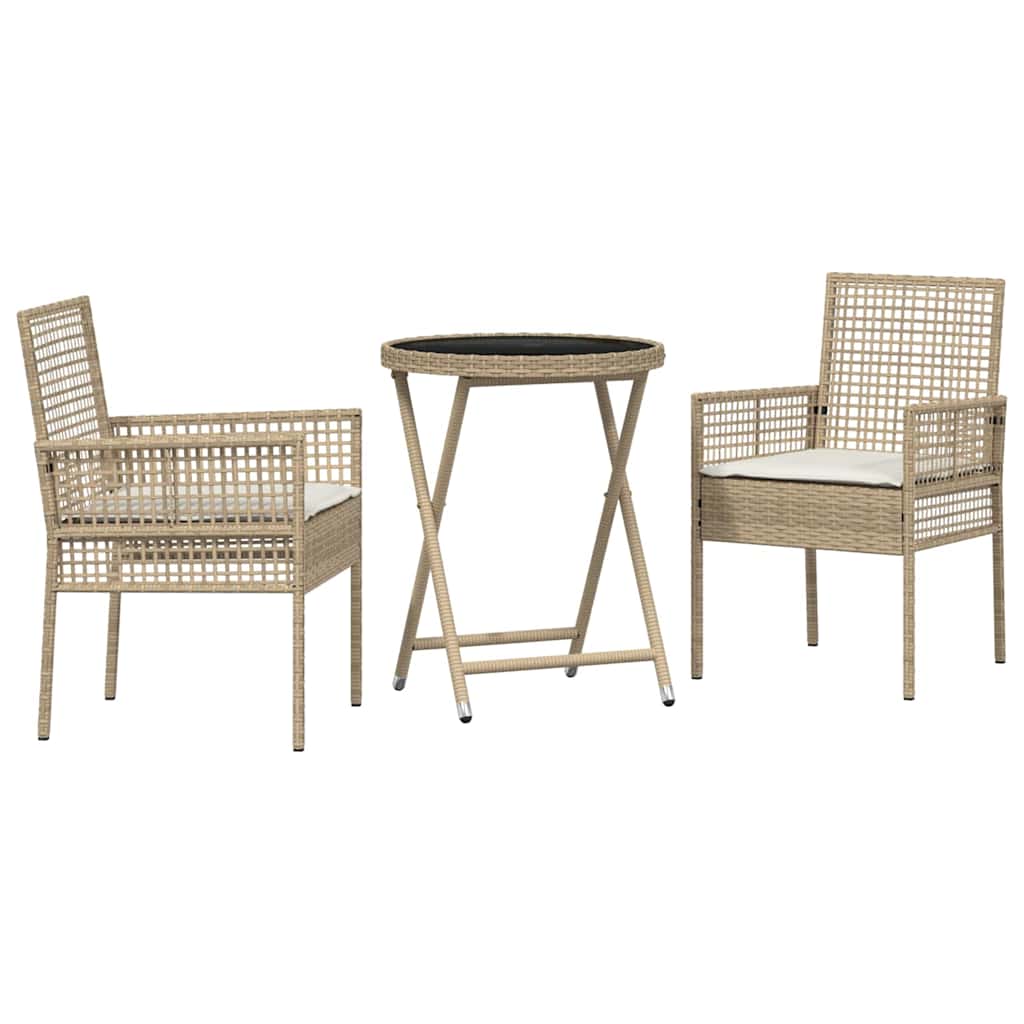 Have Bistro Sæt 3 pcs Beige polyrattan