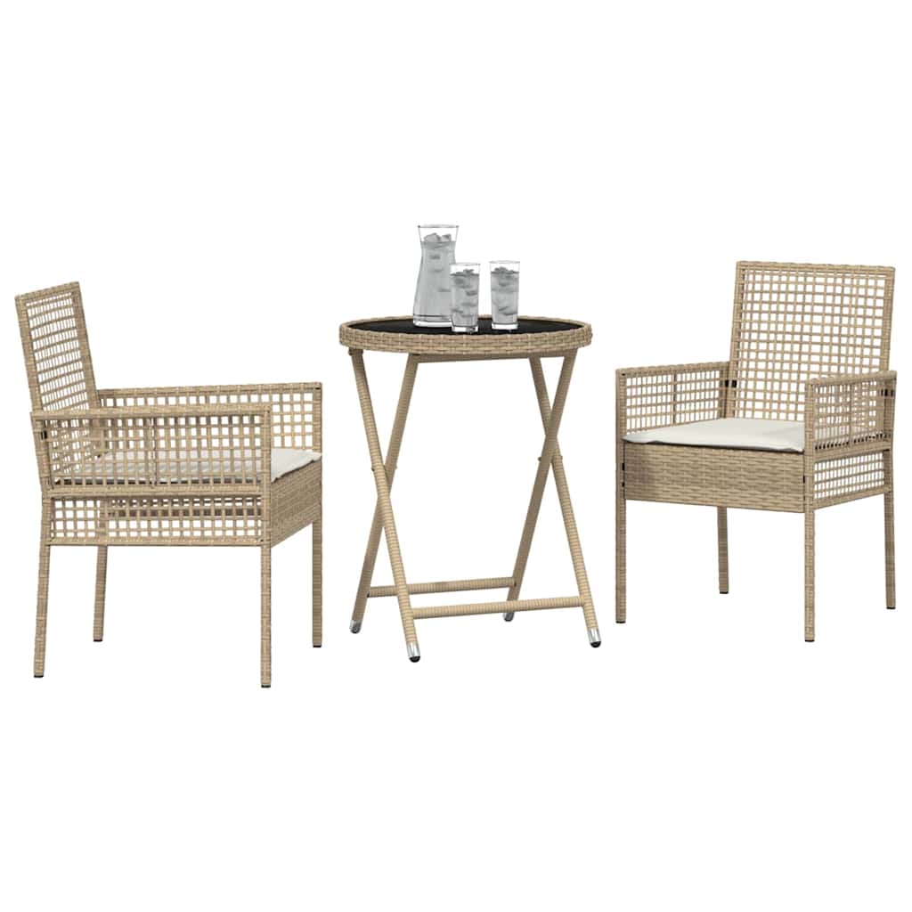 Have Bistro Sæt 3 pcs Beige polyrattan