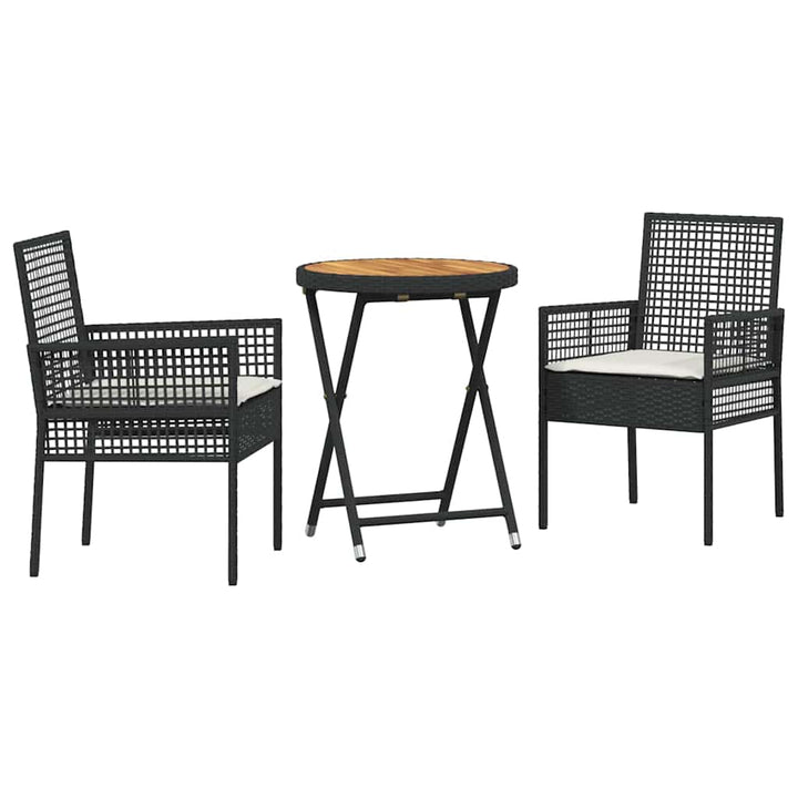 Have Bistro Sæt 3 pcs Sort polyrattan