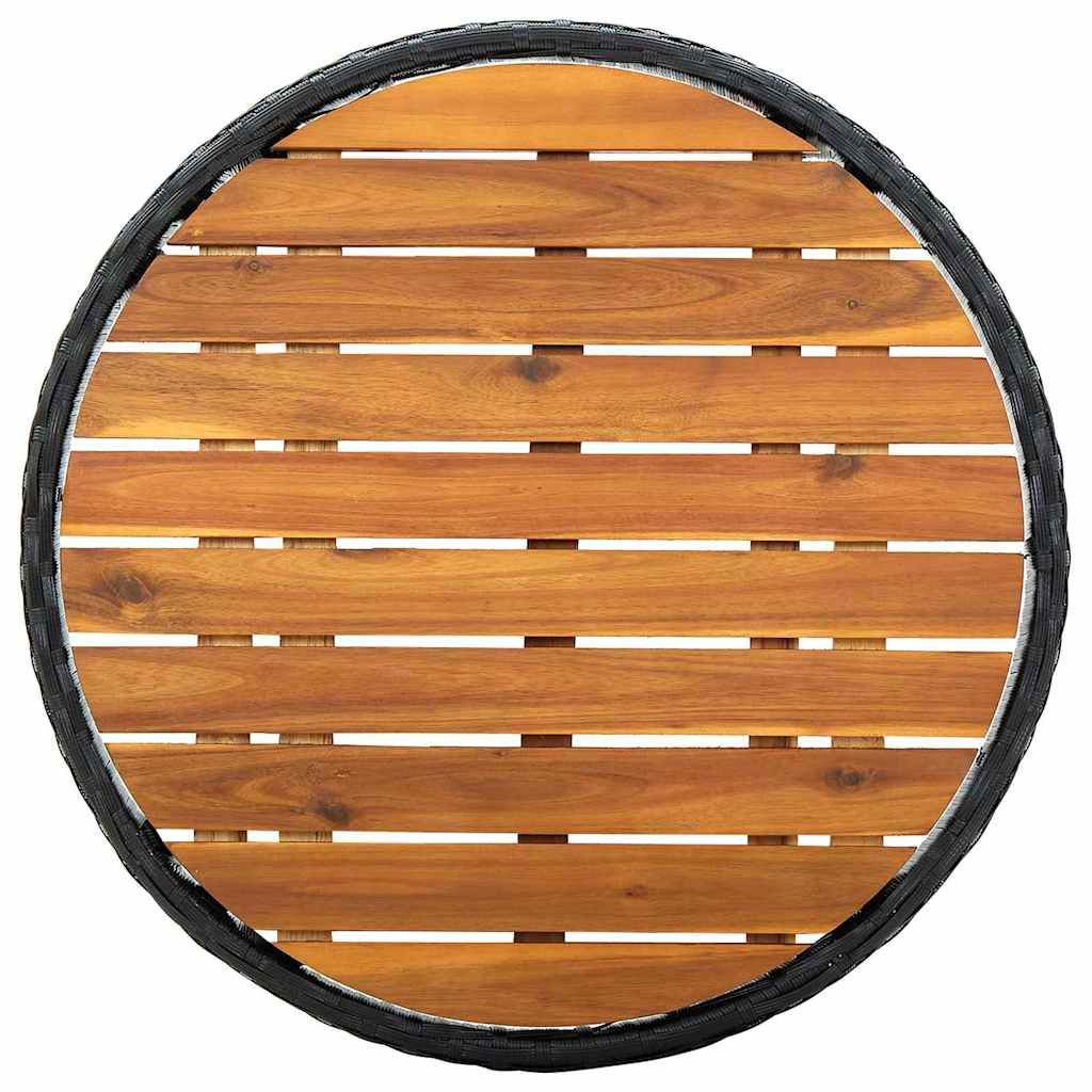Have Bistro Sæt 3 pcs Sort polyrattan