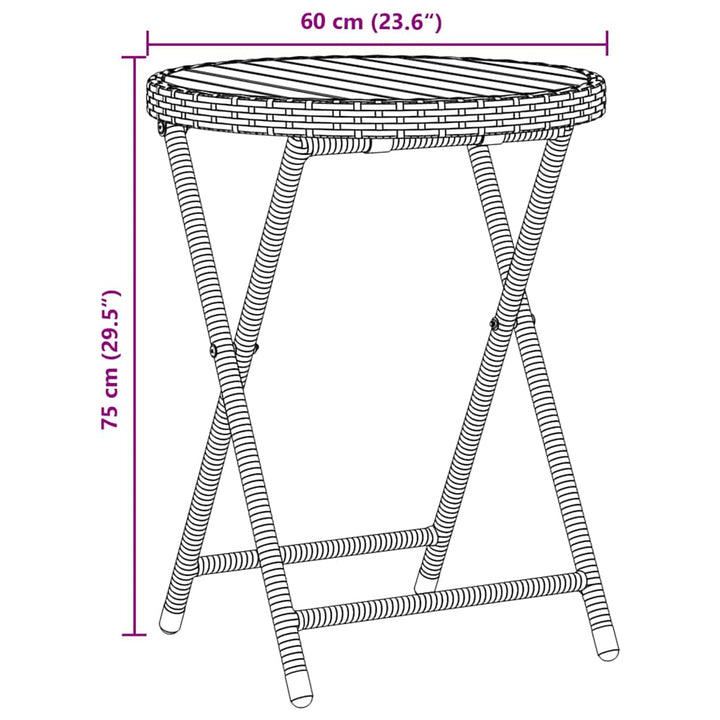 Have Bistro Sæt 3 pcs Grå polyrattan