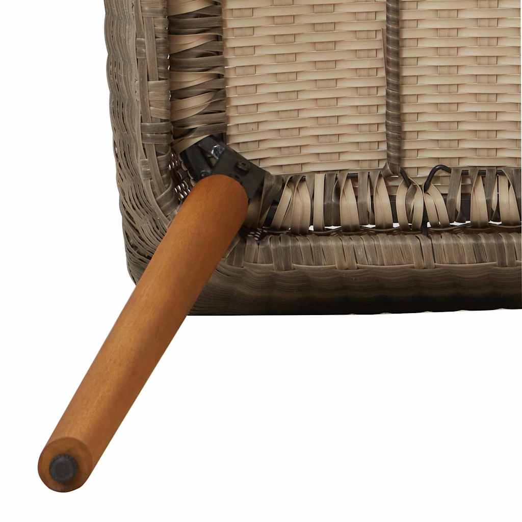 Have Stol med pude 2 pcs Sort 62,5 x 55 x 82 cm polyrattan