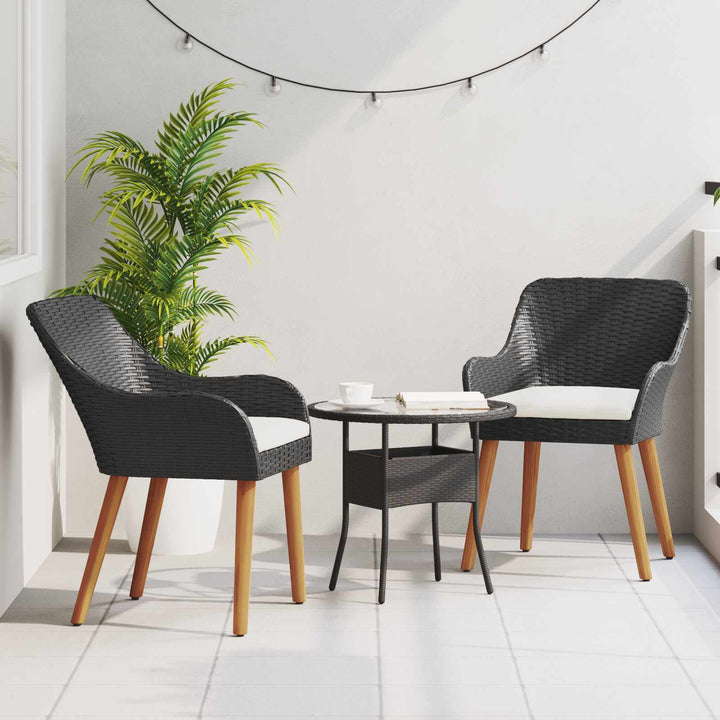Have Stol 2 stk. Sort polyrattan