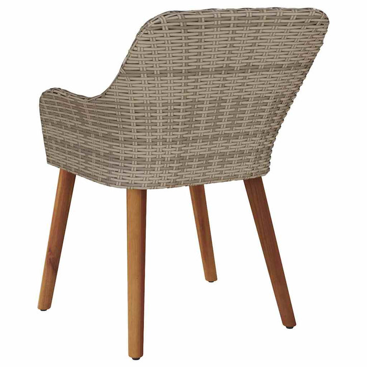 Have Stol med pude 2 pcs Sort 62,5 x 55 x 82 cm polyrattan