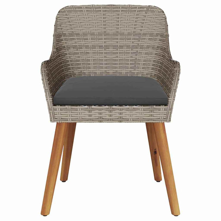 Have Stol med pude 2 pcs Sort 62,5 x 55 x 82 cm polyrattan