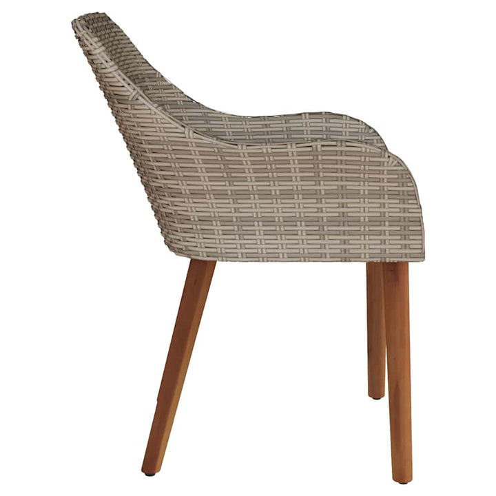 Have Stol med pude 2 pcs Sort 62,5 x 55 x 82 cm polyrattan