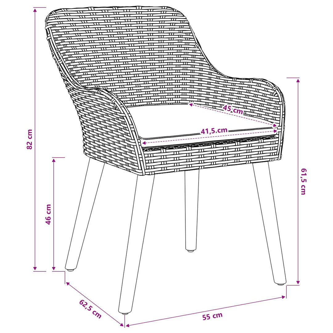 Have Stol 2 stk. Sort polyrattan