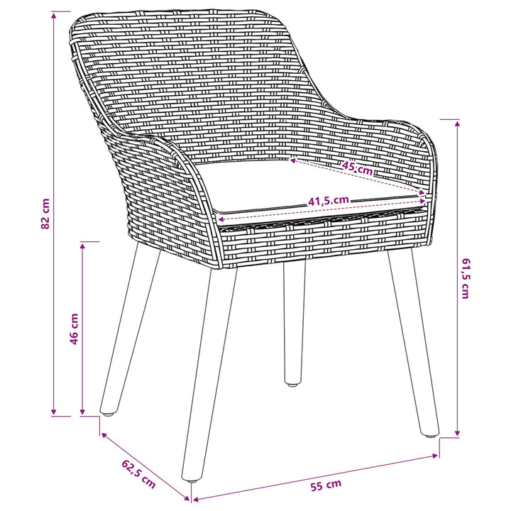 Have Stol 2 stk. Sort polyrattan