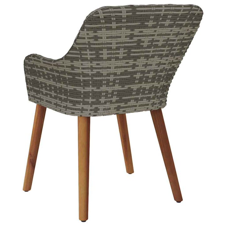 Have Stol med pude 2 pcs Grå 62,5 x 55 x 82 cm polyrattan