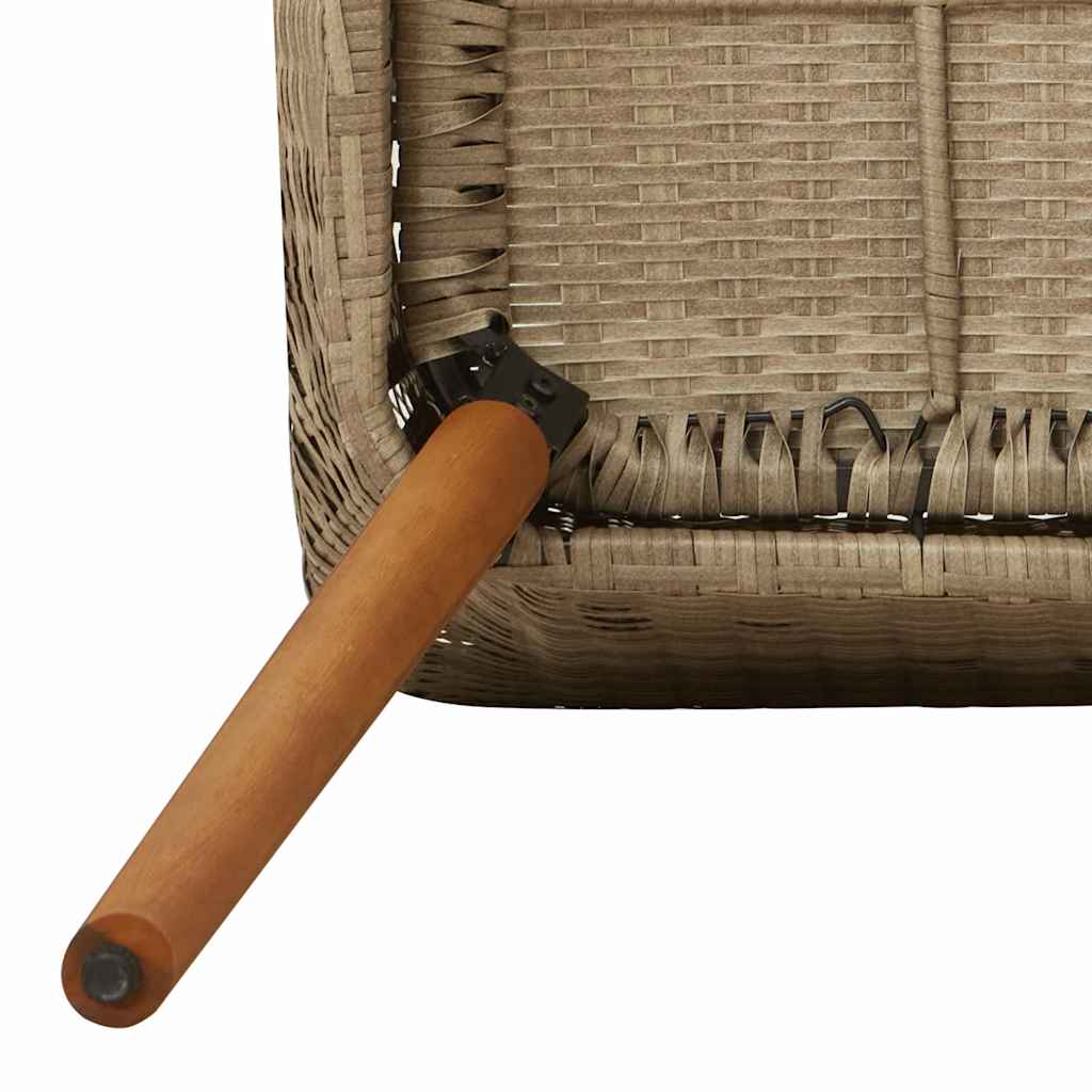 Have Stol med pude 2 pcs Beige 62,5 x 55 x 82 cm polyrattan